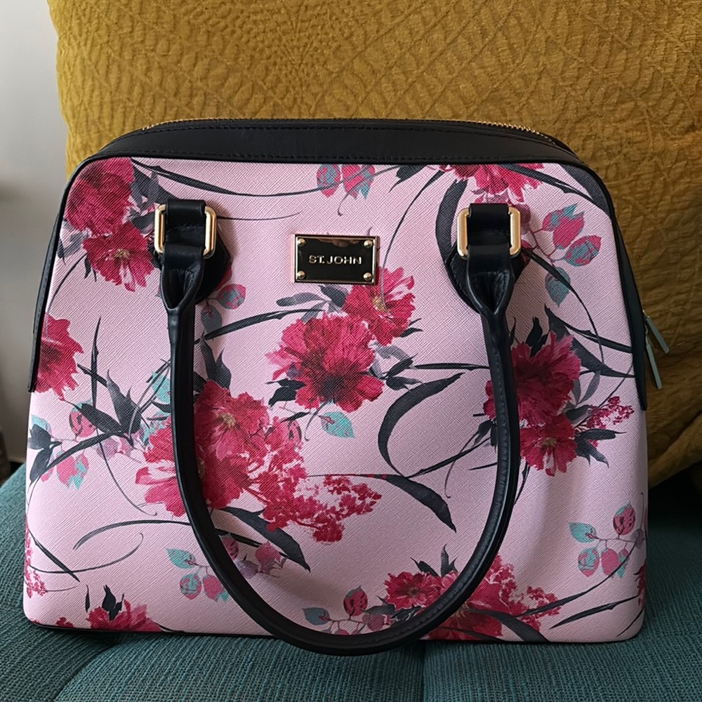 BNWT St. John Pink Floral Women's Bag